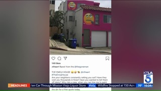 Giant Emoji Painted On Bright Pink House Set Off Feud In